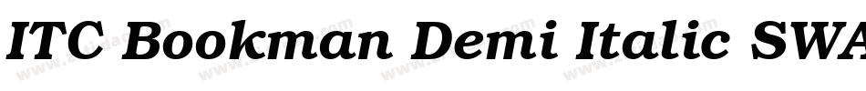 ITC Bookman Demi Italic SWA字体转换